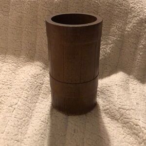 Vintage wooden pencil holder 6 inches